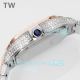 TW Factory Swiss Replica Cartier Santos Half Rose Gold All Diamond Roman Face Watch (6)_th.jpg